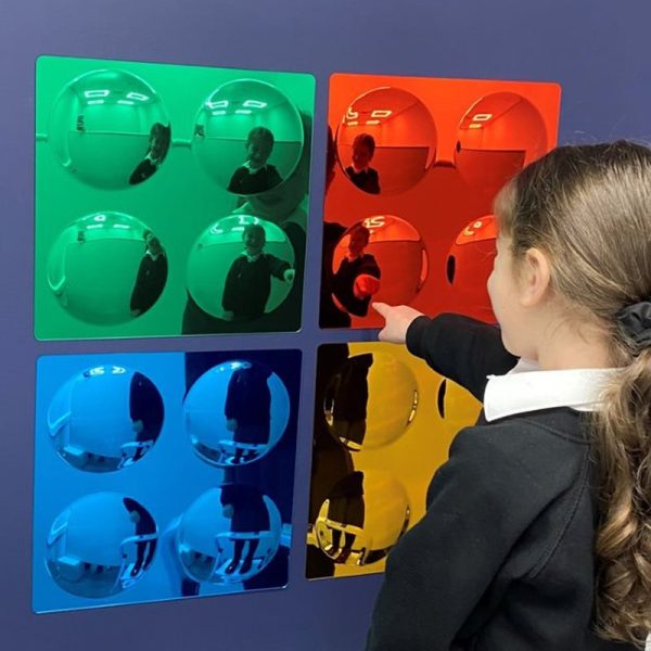 Coloured Bubbles Convex Sensory Mirrors Set Of 4 - Image 3