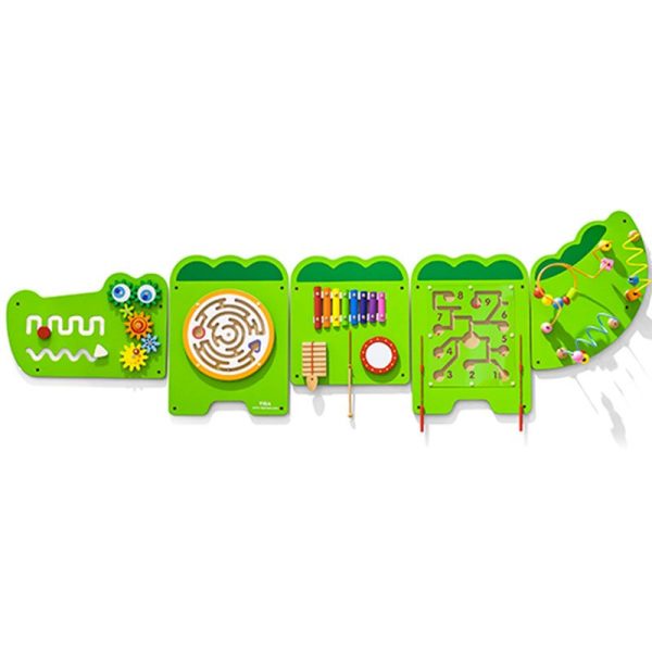 Viga Wooden Activity Wall Panel Toy Mega Crocodile Design Sensory Busy Board – 1870mm - Image 2