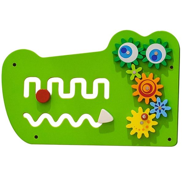 Viga Wooden Activity Wall Panel Toy Mega Crocodile Design Sensory Busy Board – 1870mm - Image 3
