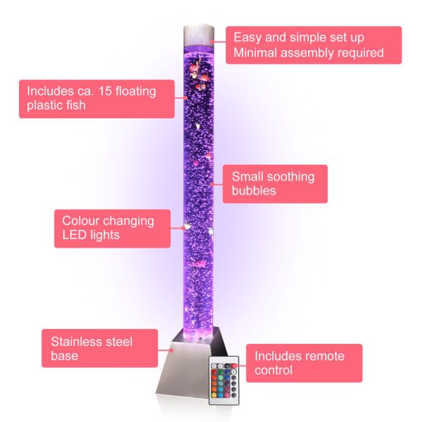 Large Bubble Tube Light Floating Fish Sensory Lamp - Image 3
