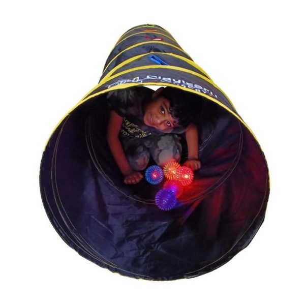 Pop-Up Play Tunnel For Kids Indoor or Outdoor & 5 LED Flashing Balls – 199 CM - Image 3