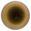 LED Infinity Mirror Round Wooden Frame Remote Control – 50cm - Image 4