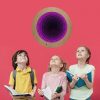 LED Infinity Mirror Round Wooden Frame Remote Control – 50cm - Image 5