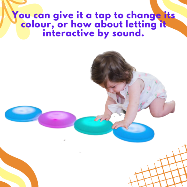 Light Up Sensory Liquid Floor Tile Interactive & Rechargeable – 50cm - Image 7