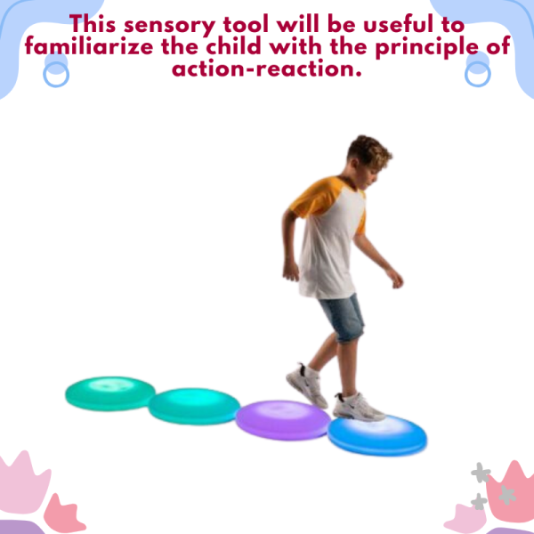 Light Up Sensory Liquid Floor Tile Interactive & Rechargeable – 50cm - Image 6