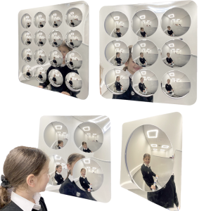 Round Sensory Mirror Set – 4 Large Mirrors Various Sizes