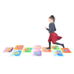 10 x Sensory Liquid Floor Hopscotch Tiles Large Numbers 40cm x 40cm Each